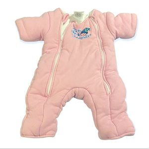 Baby Merlin Magic Sleep Suit size small 3-6M Pink
